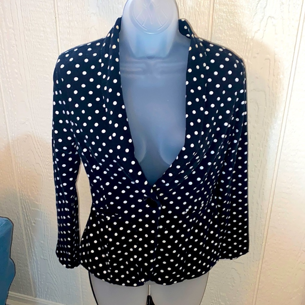 Polka dot blazer